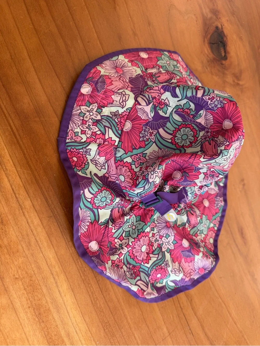 Sunday Afternoons - Baby/Toddler Girl’s Pink and Purple Floral Sun Hat
